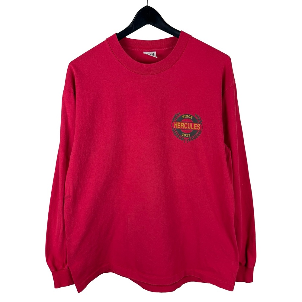 Vintage 90s Hercules 1913 HMS Navy Battleship Long Sleeve Shirt Size L